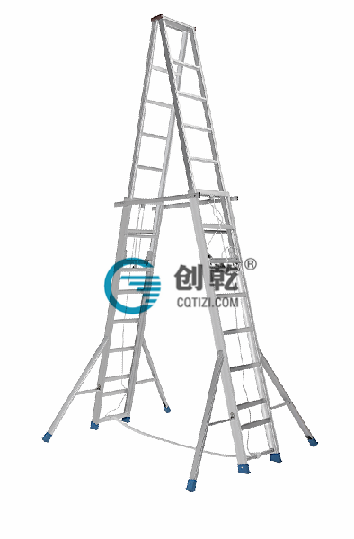 青島客戶采購10米焊接人字升降梯，指定創(chuàng)乾